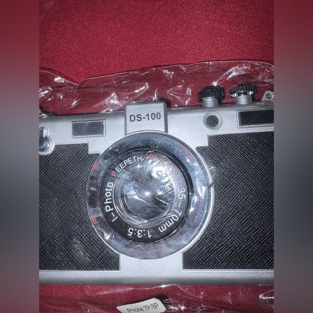 Vintage Style Silver and Black Camera Case Phone Case for iPhone 7plus /8 plus